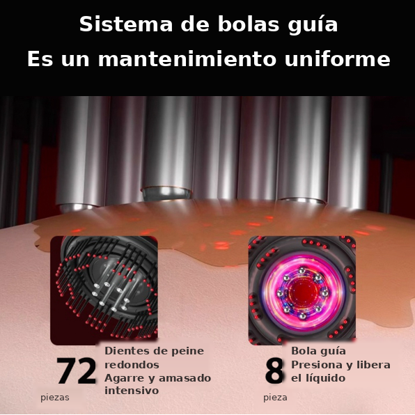 Cepillo de luz roja con dispensador de aceite