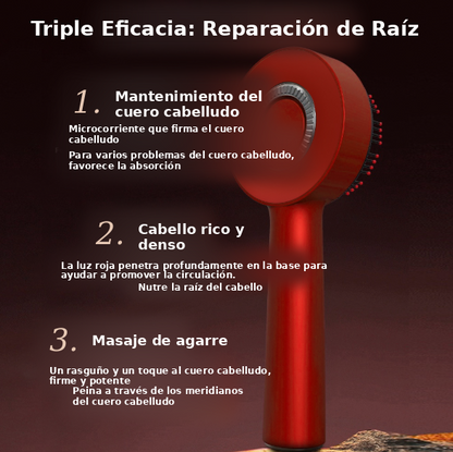 Cepillo de luz roja con dispensador de aceite