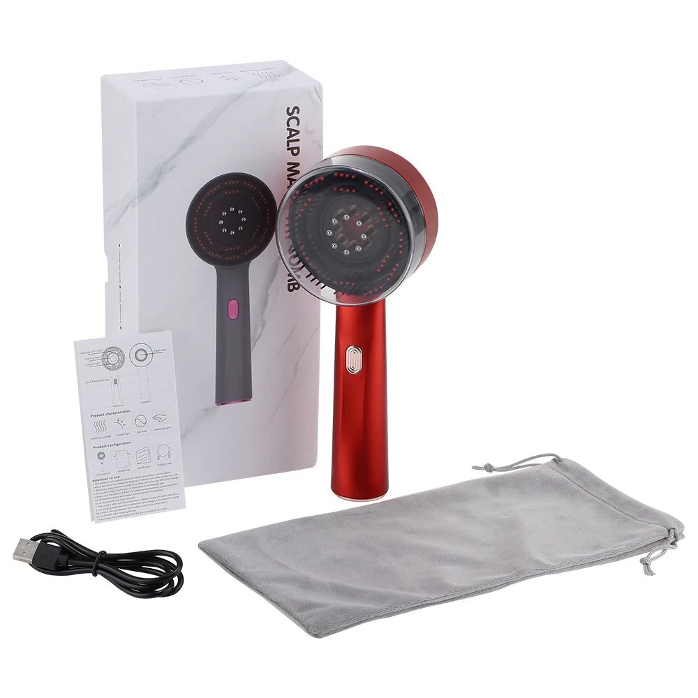 Cepillo de luz roja con dispensador de aceite